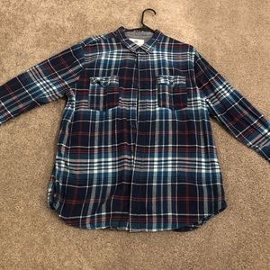 Plaid button down shirt